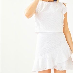 LILLY PULITZER Alpinia Skirt Set / Dress in Resort White Fishy Eyelit